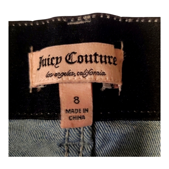 Juicy Couture Cropped Skinny Stretch Blue Jeans Womens Size 8 - Picture 6 of 7